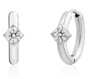 ARZ STEEL - BOUCLES D'OREILLES ANNEAU ARGENT CZ ARZ STEEL - BOUCLES D'OREILLES ANNEAU ARGENT CZ