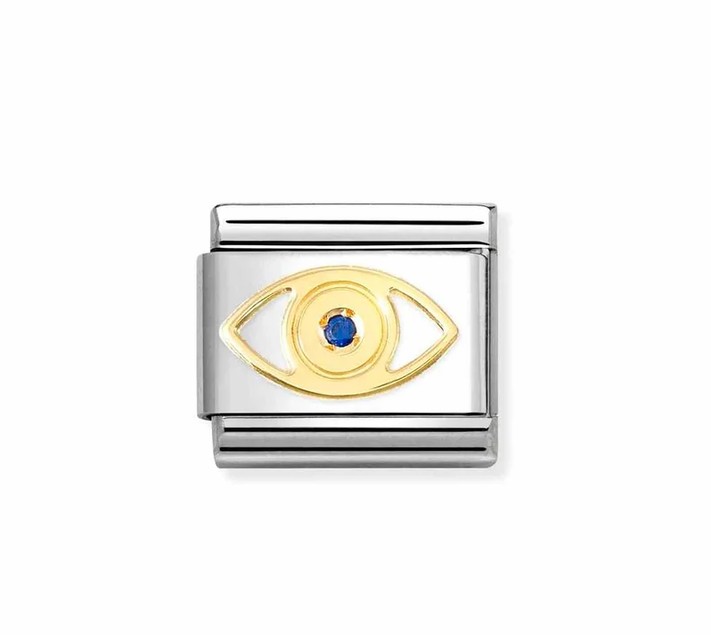 NOMINATION - OEIL GREC, STAINLESS ET OR 18K NOMINATION - OEIL GREC, STAINLESS ET OR 18K