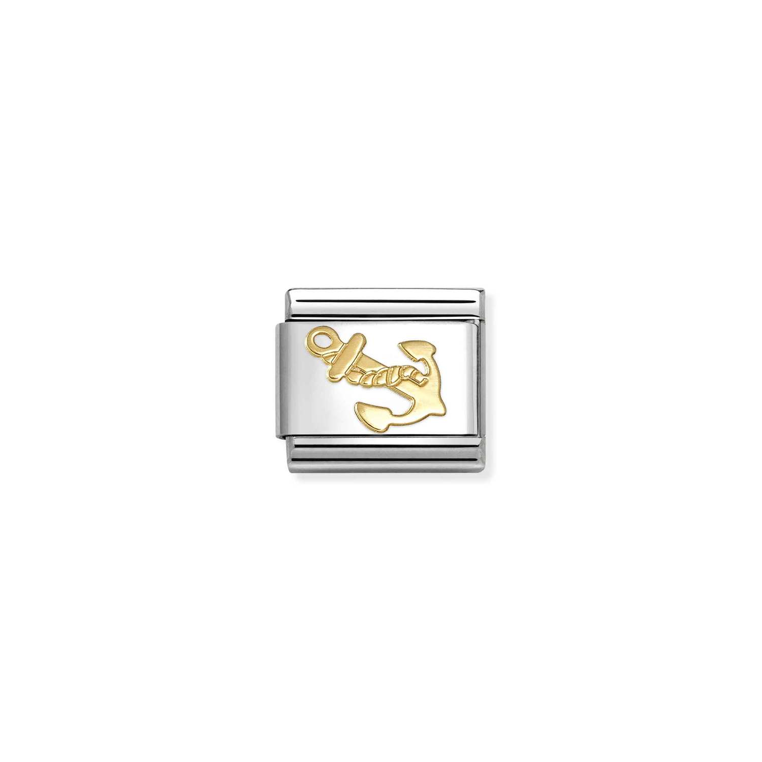 NOMINATION - MAILLE EN STAINLESS AVEC ÉMAIL EN OR 18K - ANCRES NOMINATION - MAILLE EN STAINLESS AVEC ÉMAIL EN OR 18K - ANCRES