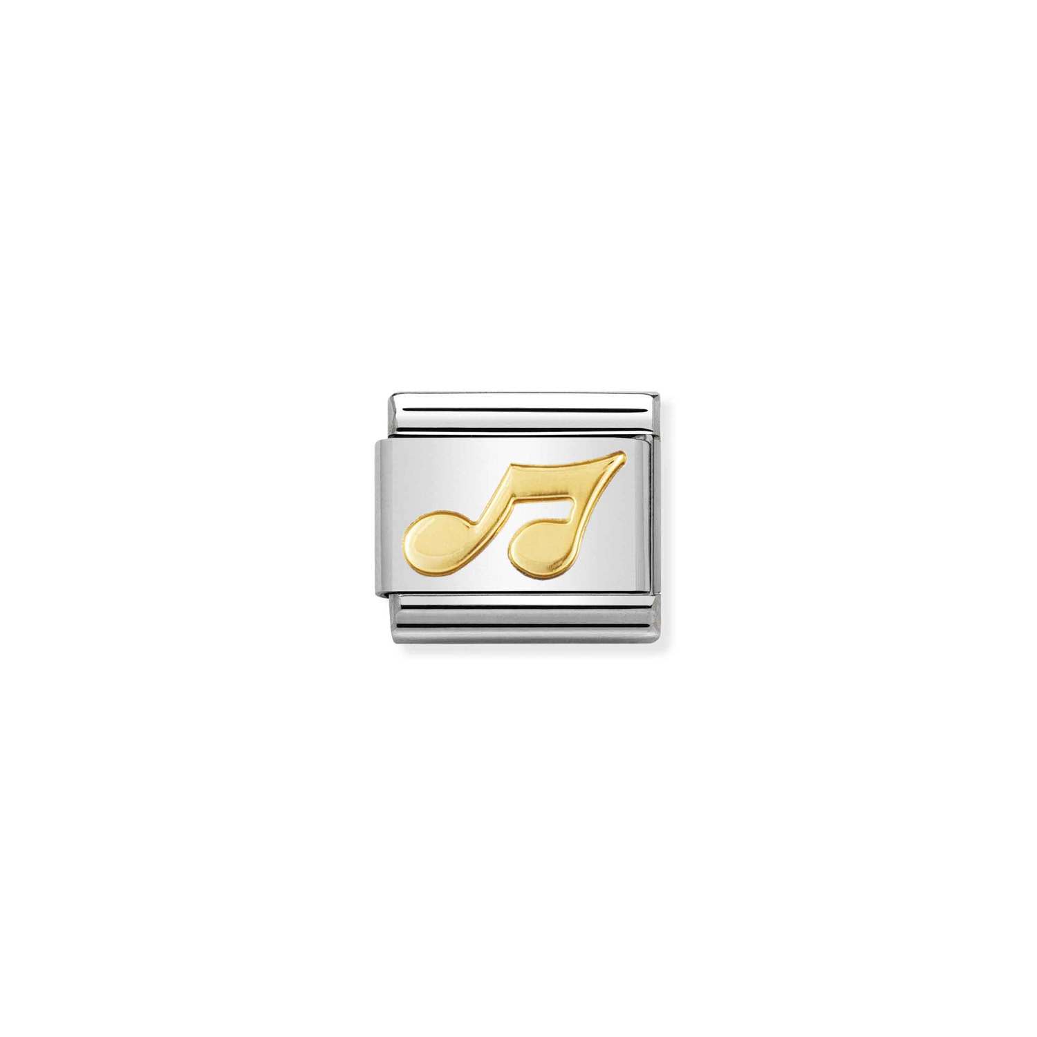 NOMINATION - MAILLE EN STAINLESS AVEC ÉMAIL EN OR 18K - MUSIQUE NOMINATION - MAILLE EN STAINLESS AVEC ÉMAIL EN OR 18K - MUSIQUE