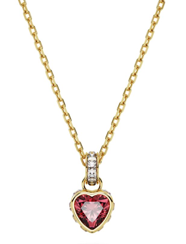 SWAROVSKI - PENDENTIF STILLA COEUR , ROUGE , PLACAGE DE TON OR SWAROVSKI - PENDENTIF STILLA COEUR , ROUGE , PLACAGE DE TON OR