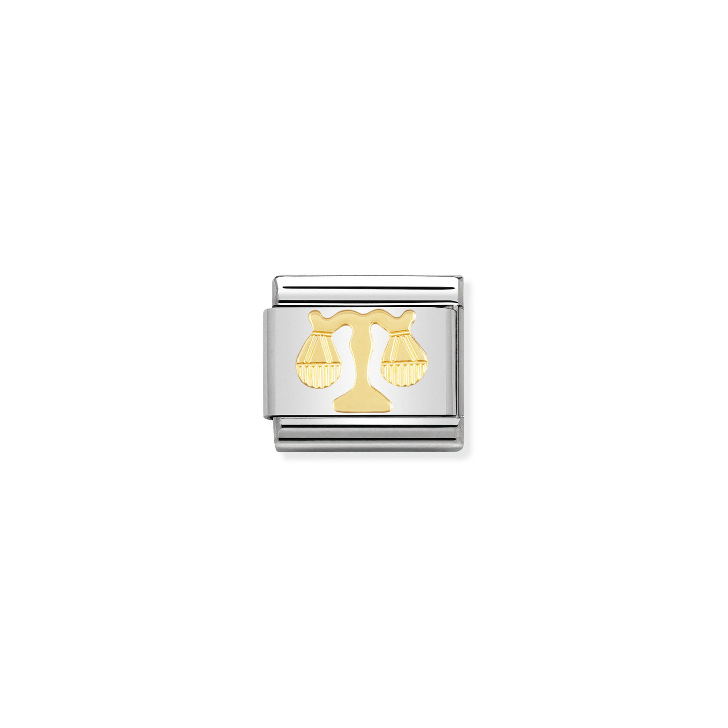 NOMINATION - MAILLE EN STAINLESS AVEC ÉMAIL EN OR 18K - BALANCE NOMINATION - MAILLE EN STAINLESS AVEC ÉMAIL EN OR 18K - BALANCE