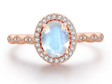 PINKALIE - BAGUE ADALINE PIERRE DE LUNE GR:6 PINKALIE - BAGUE ADALINE PIERRE DE LUNE GR:6