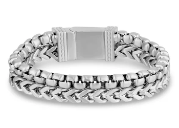 ARZ STEEL - BRACELET A DOUBLE LIAISON ARZ STEEL - BRACELET A DOUBLE LIAISON