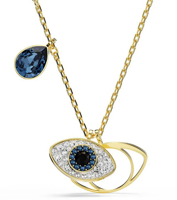 SWAROVSKI - COLLIER OR AVEC PENDENTIF EVIL EYE SWAROVSKI - COLLIER OR AVEC PENDENTIF EVIL EYE