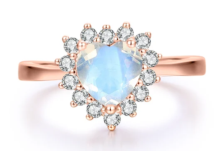 PINKALIE - BAGUE VALENTINE PIERRE DE LUNE GR:6 PINKALIE - BAGUE VALENTINE PIERRE DE LUNE GR:6