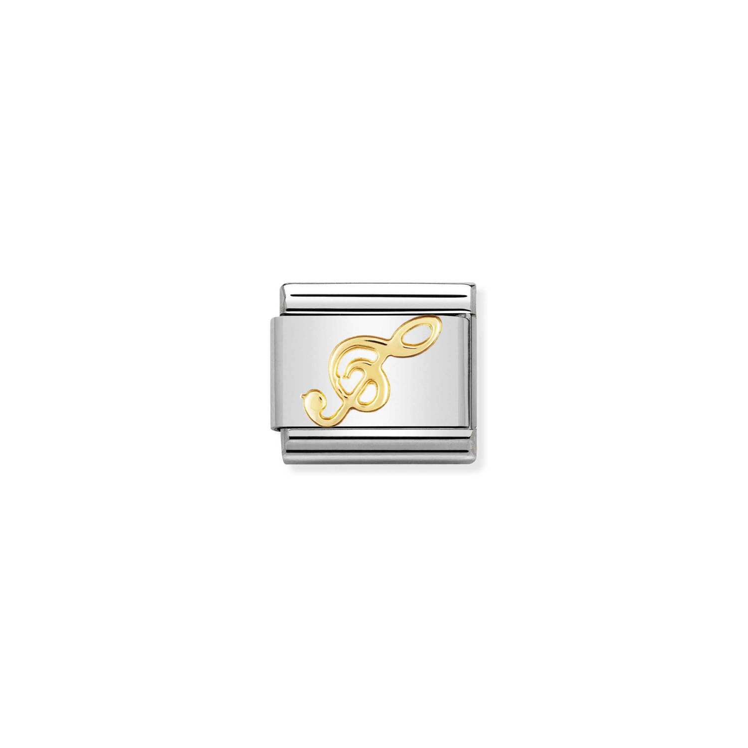 NOMINATION - MAILLE EN STAINLESS AVEC ÉMAIL EN OR 18K - CLEF DE SOL NOMINATION - MAILLE EN STAINLESS AVEC ÉMAIL EN OR 18K - CLEF DE SOL
