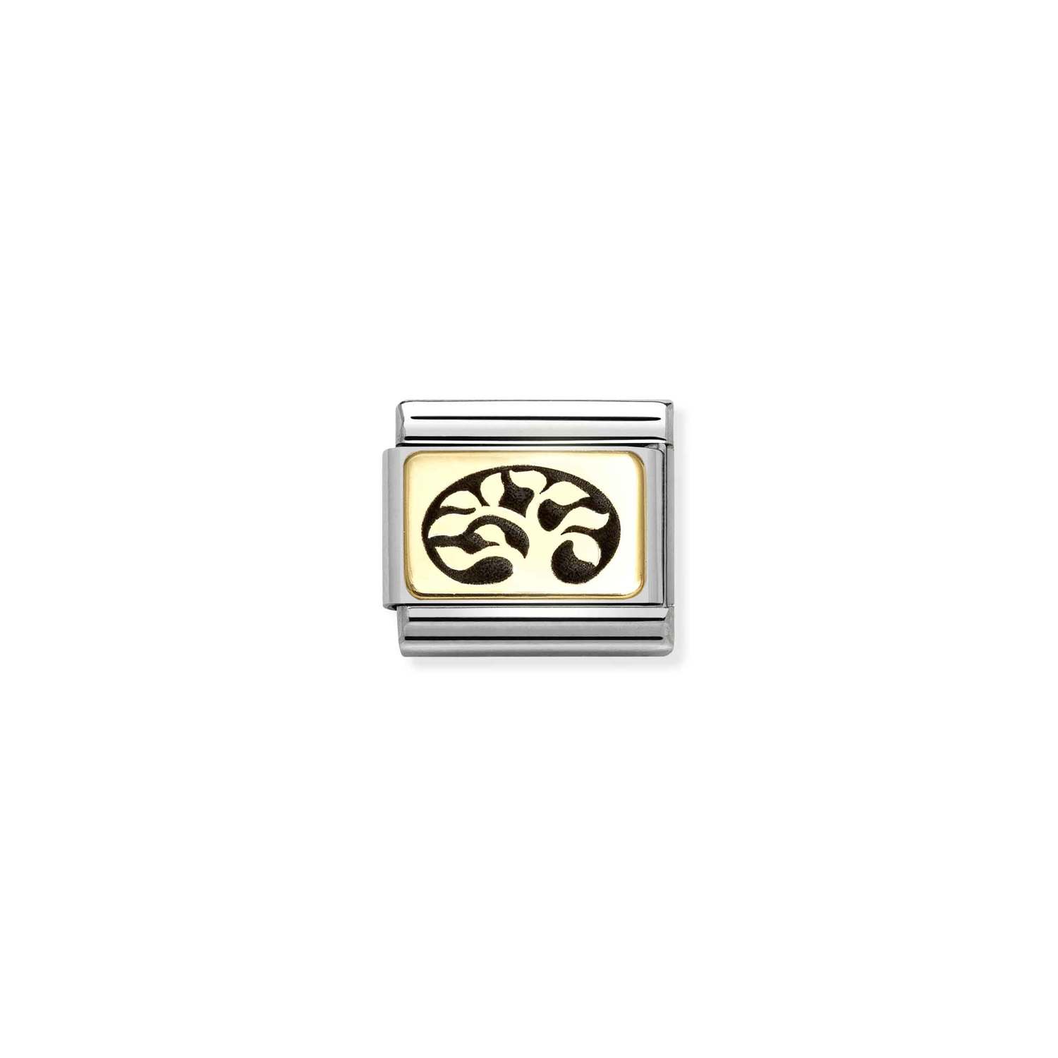 NOMINATION - MAILLE EN STAINLESS AVEC ÉMAIL EN OR 18K - ARBRE DE LA VIE NOMINATION - MAILLE EN STAINLESS AVEC ÉMAIL EN OR 18K - ARBRE DE LA VIE