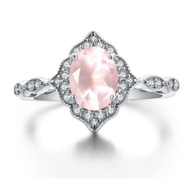 PINKALIE - BAGUE VICTORIA QUARTZ ROSE GR:7 PINKALIE - BAGUE VICTORIA QUARTZ ROSE GR:7