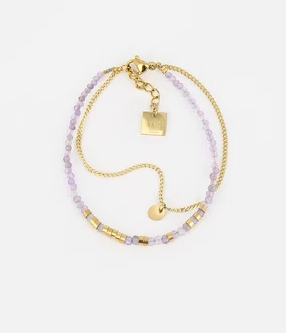 ZAG - BRACELET BILLE BLANCHE ET OR ZAG - BRACELET BILLE BLANCHE ET OR