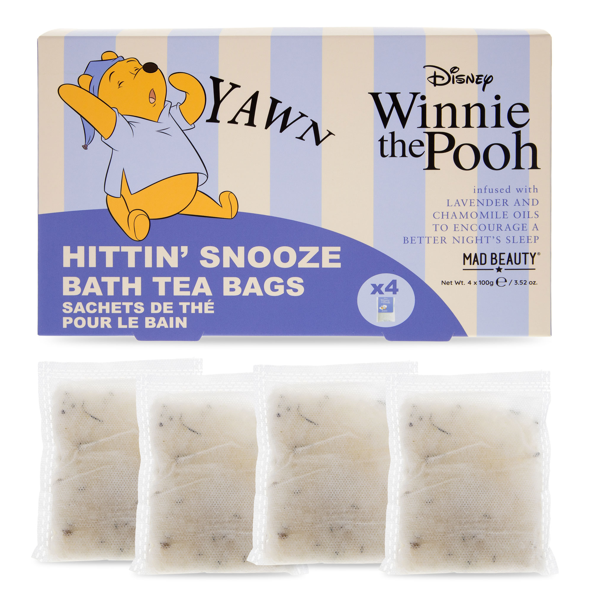 MAD BEAUTY - WINNIE THE POOH SACS À THÉ POUR LE BAIN (4 PAQUETS)
