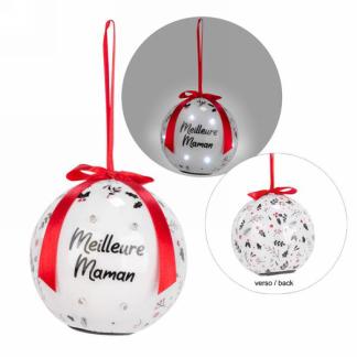 ORNEMENT BOULE ILLUMINÉE - MEILLEURE MAMAN