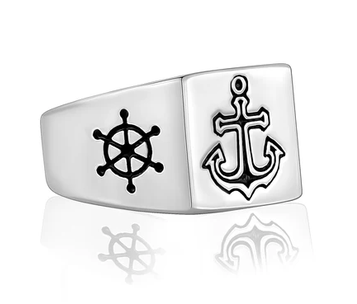 ARZ STEEL - BAGUE ANCRE GR:8