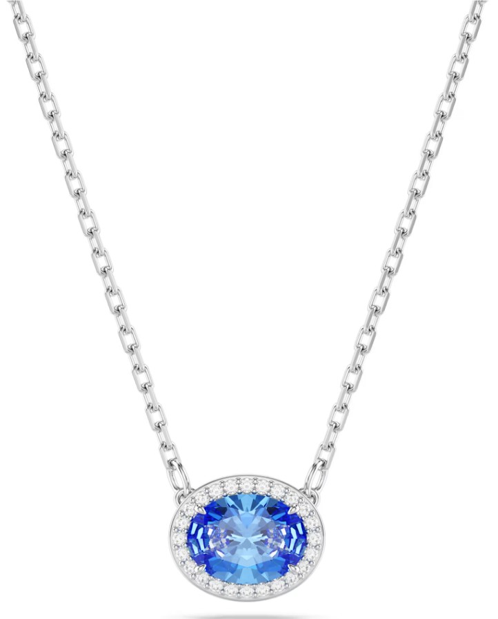 SWAROVSKI - COLLIER CONSTELLA TAILLE OVALE, BLEU, MÉTAL RHODIÉ