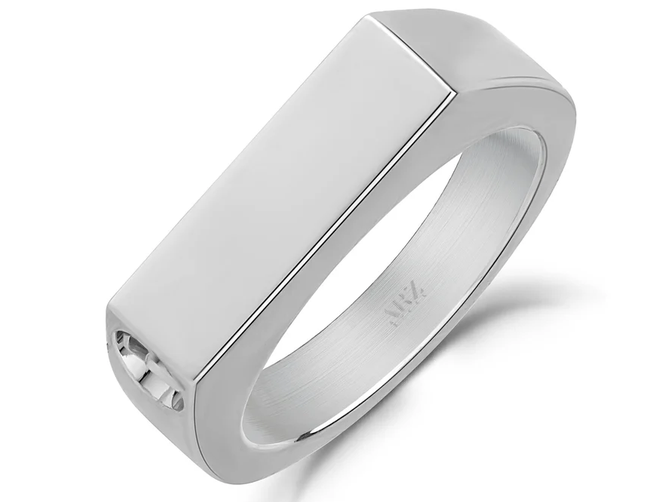 ARZ STEEL - BAGUE DE CRÉMATION ARGENT