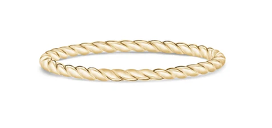 ARZ STEEL - BAGUE MINCE TORSADE OR GR:9