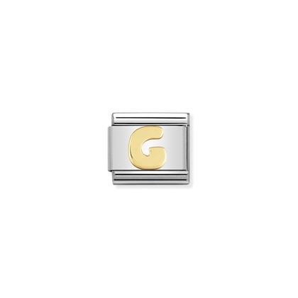 NOMINATION - STAINLESS ET OR 18K LETTRE G