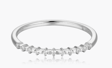 MONTE LUNA - BAGUE ARGENT DIAMANT LABO