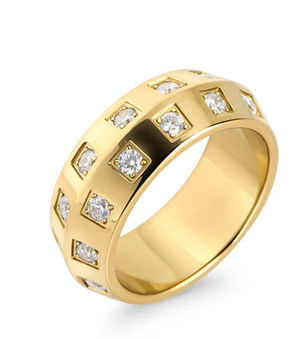 MIA - BAGUE JONC OR AVEC CZ GR:7