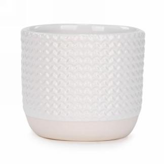 POT BLANC EN CÉRAMIQUE