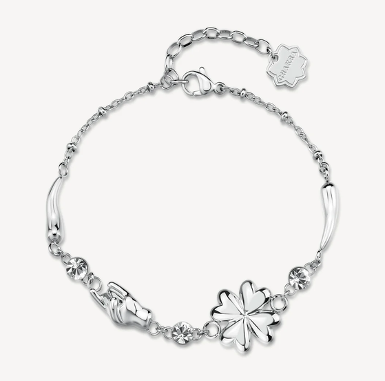 BROSWAY - BRACELET ARGENT MAIN ET TRÈFLE