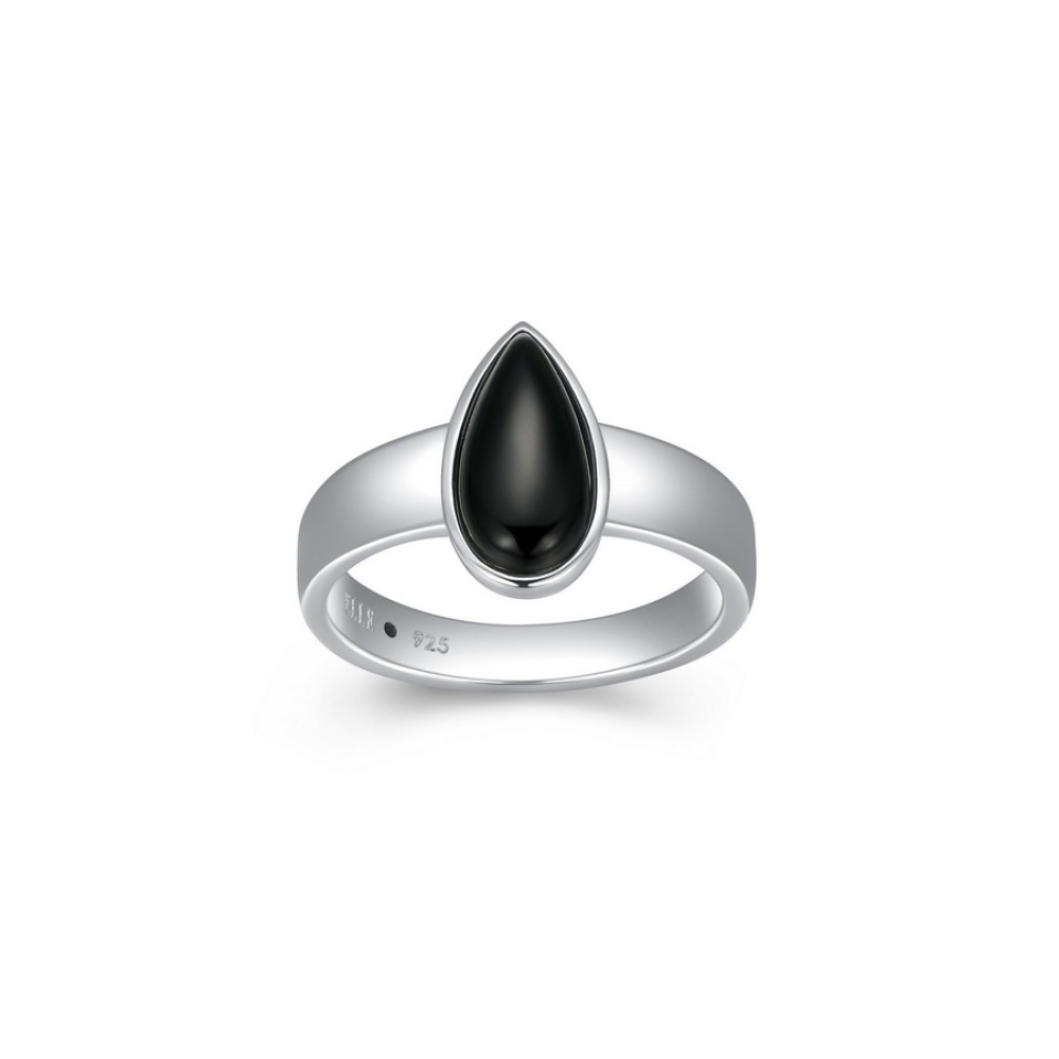 ELLE - BAGUE ETHEREAL DROPS - AGATE NOIR