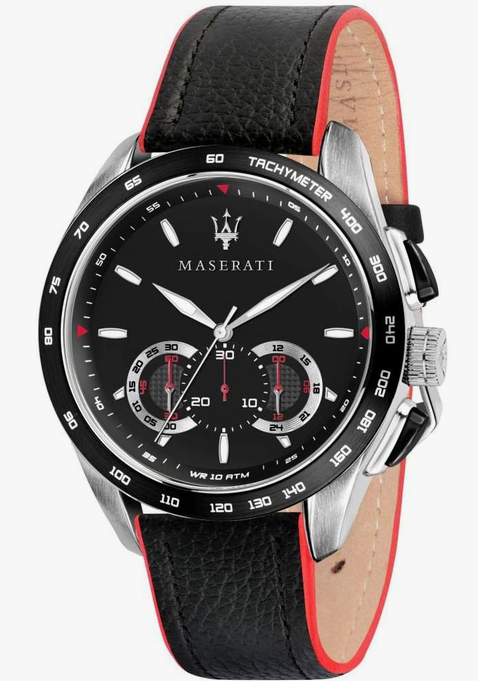 MASERATI - MONTRE CUIR/ROUGE CADRAN NOIR