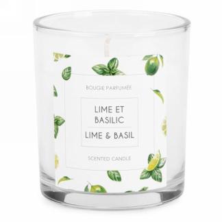 CHANDELLE PARFUMÉE EN VERRE - LIME & BASILIC