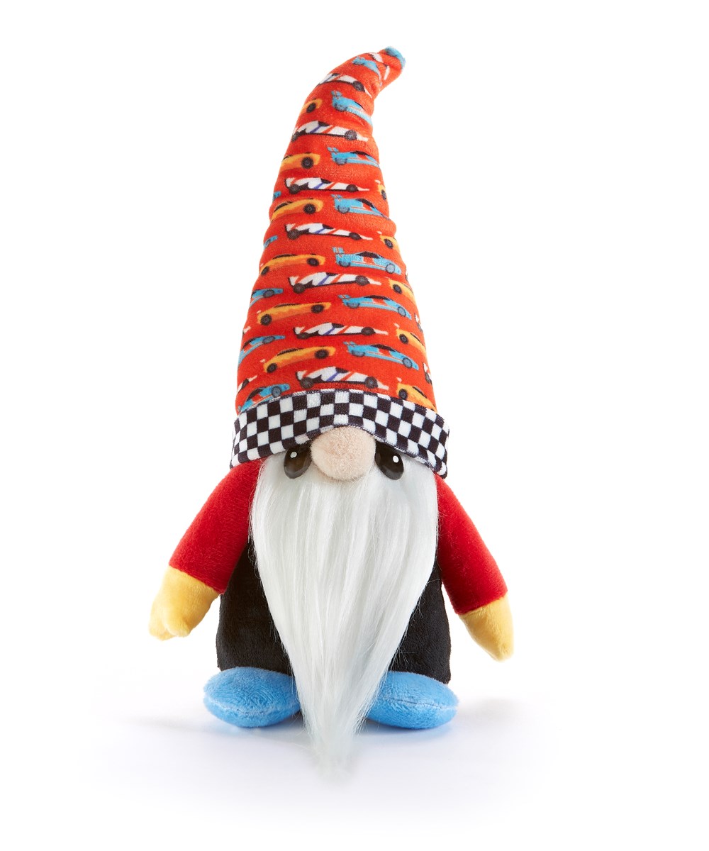 PELUCHE GNOME VOITURE DE COURSE - SWISH