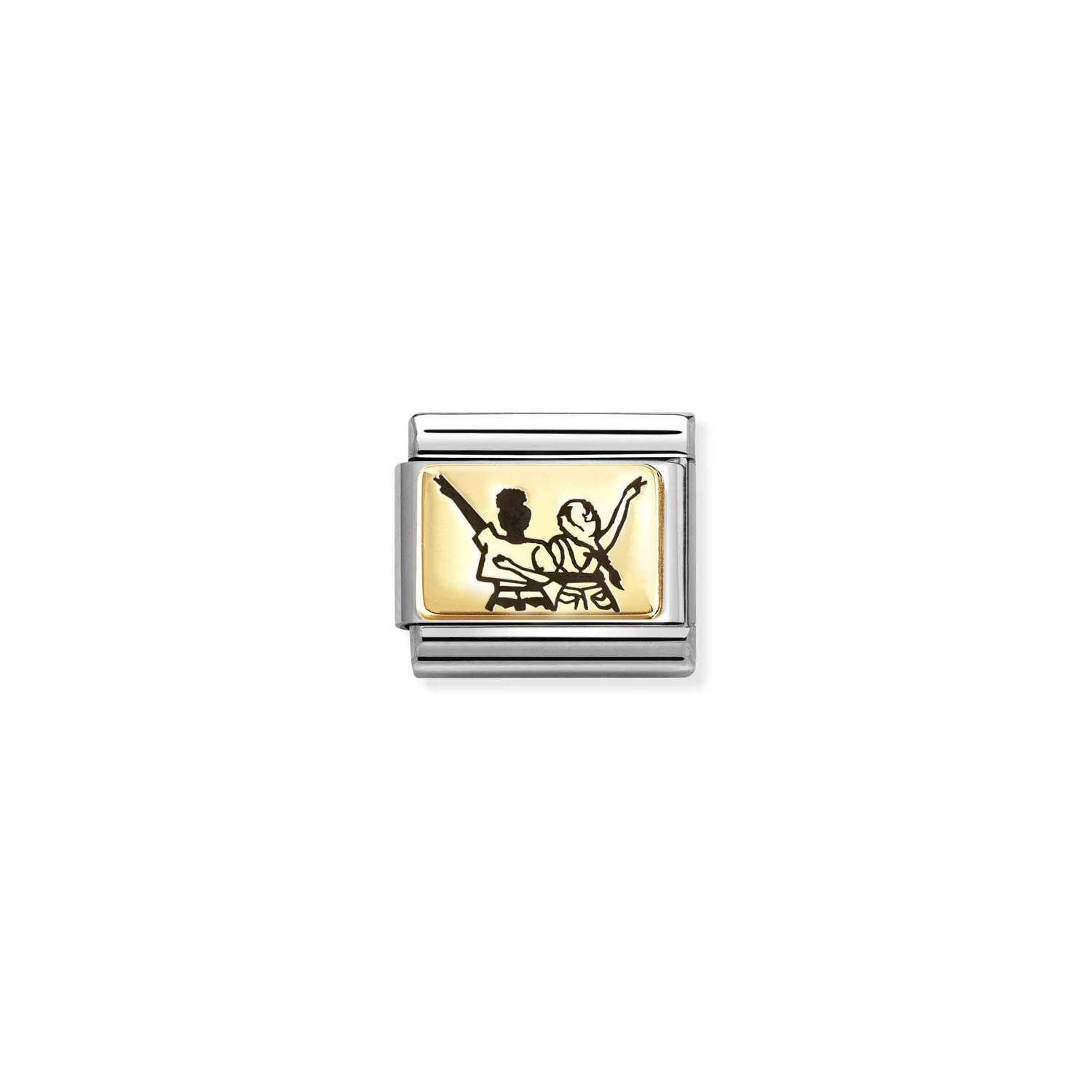 NOMINATION - MAILLE EN STAINLESS AVEC ÉMAIL EN OR 18K - AMIS DU CONCERT