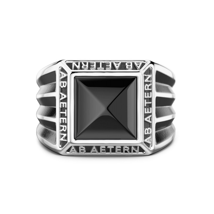 BAGUE EN ARGENT AVEC ONYX - ZANCAN