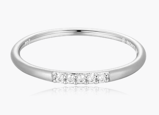 MONTE LUNA - BAGUE ARGENT DIAMANT LABO GR:5