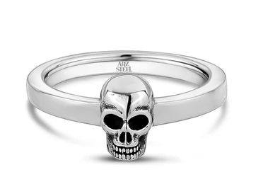ARZ STEEL - BAGUE TÊTE DE MORT GR:8