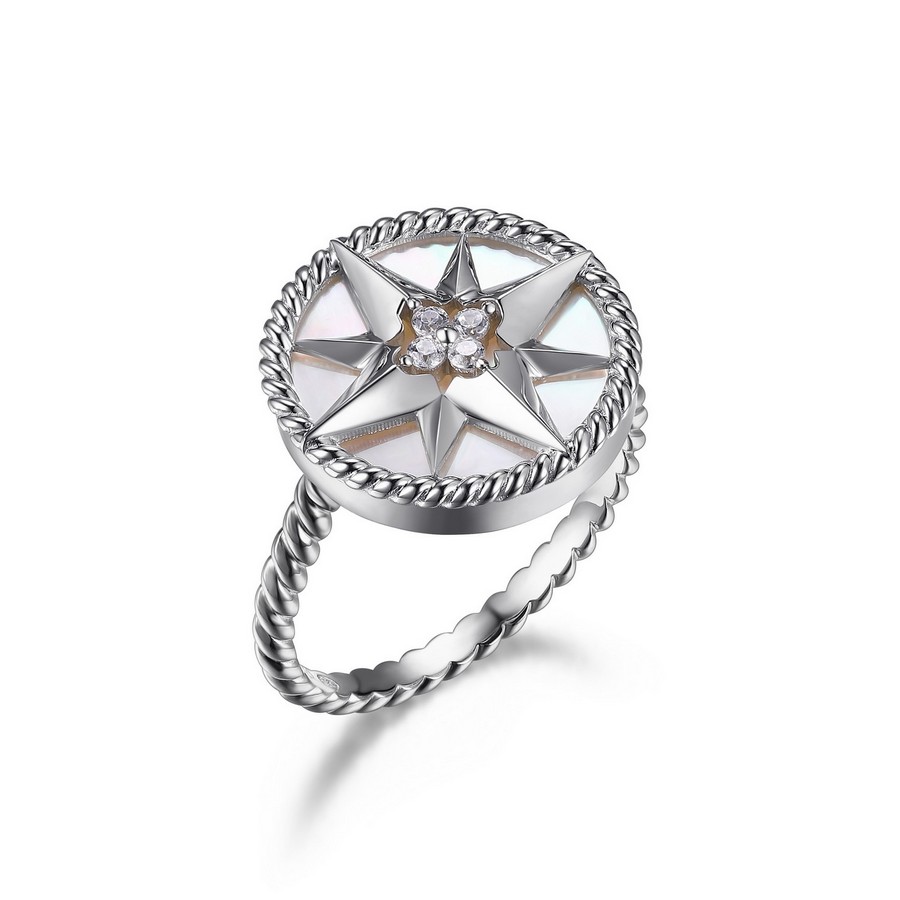 CHARLES GARNIER - BAGUE ARG. ROSE DES VENTS