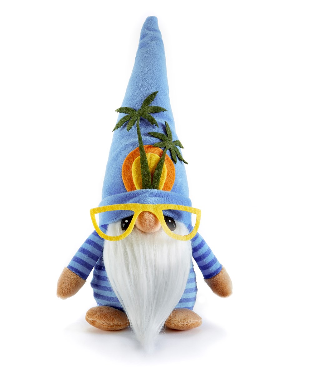 PELUCHE GNOME COUCHÉ DE SOLEIL & PALMIER - KAI