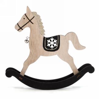 CHEVAL BERCANT NOIR & NATUREL