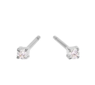 MIA - BOUCLES D'OREILLES CZ DE 2MM ARGENT