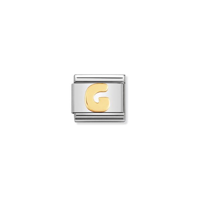 NOMINATION - STAINLESS ET OR 18K LETTRE G