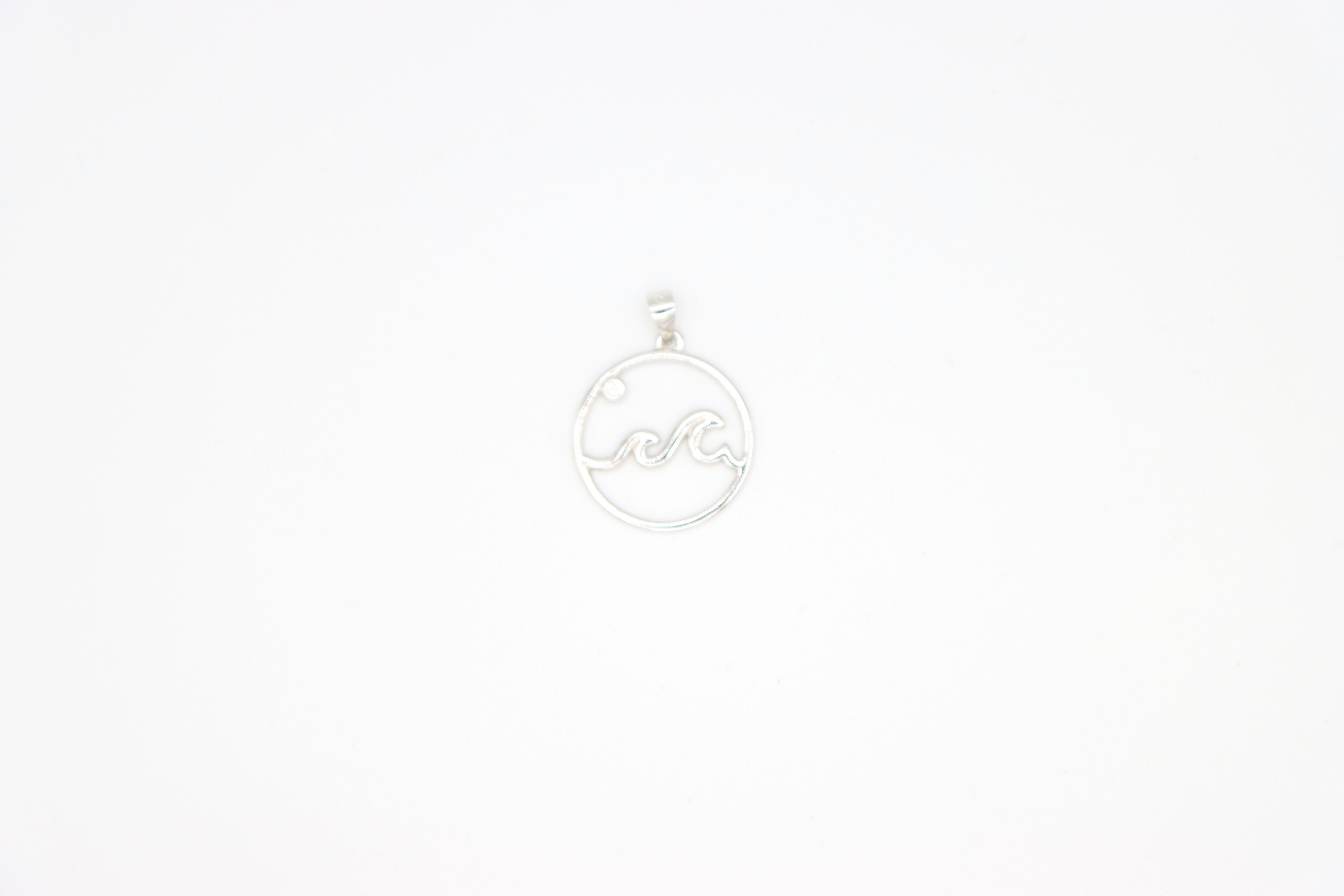 PENDENTIF VAGUE EN ARGENT & ZIRCON