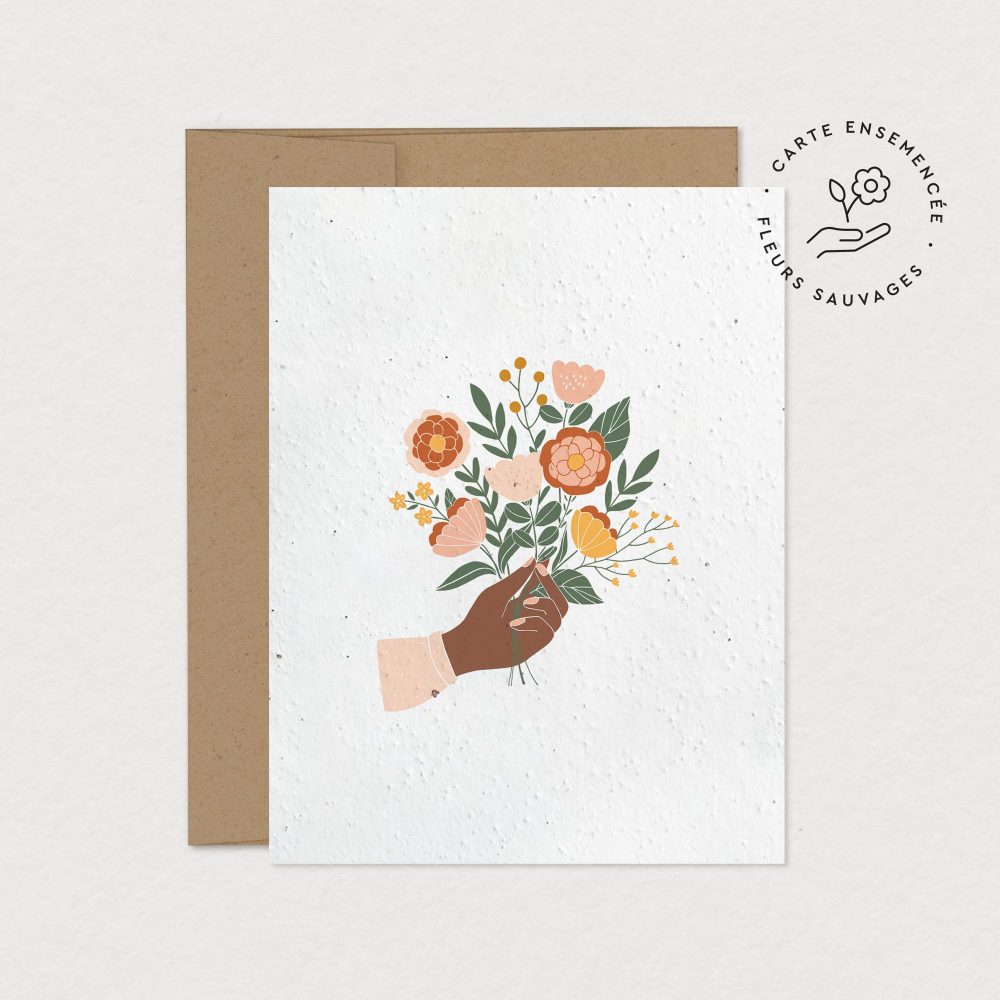 CARTE ENSEMENCÉE - BOUQUET