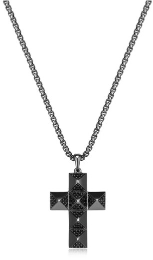 ETHOS - CHAINE ARGENT 9.25 AVEC CROIX 24 PO