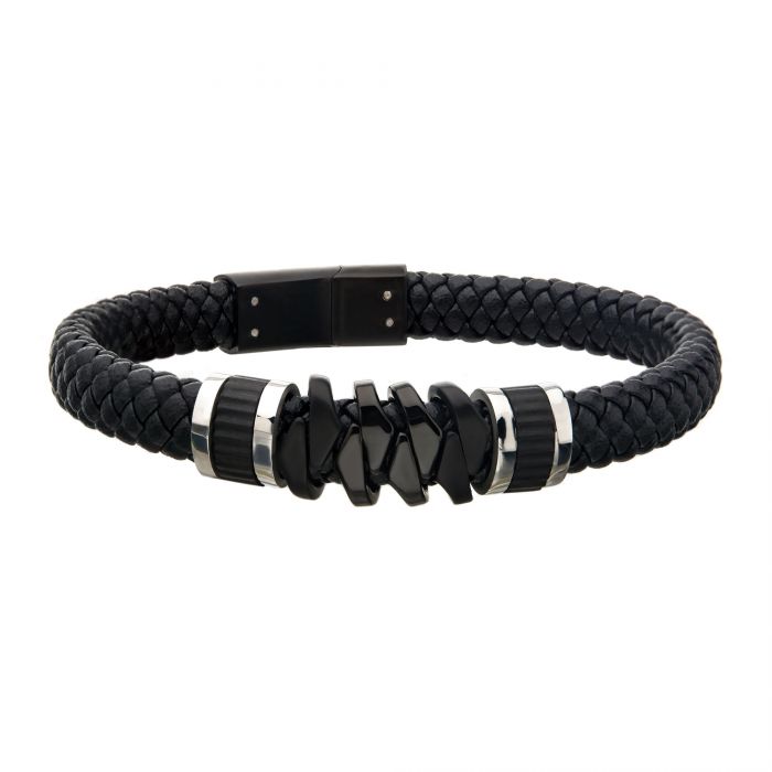 BRACELET EN CUIR TRESSÉ 