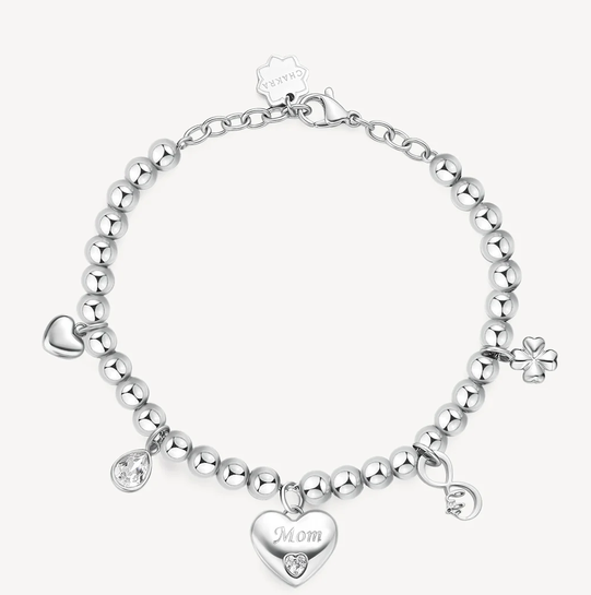 BROSWAY - BRACELET ARGENT BILLE,COEUR ET INFINI TRÈFLE