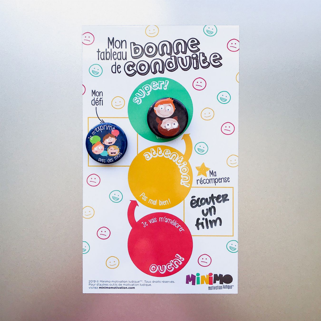 ENSEMBLE DE MOTIVATION - MON TABLEAU DE BONNE CONDUITE - MINIMO