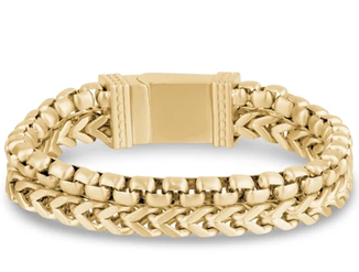 ARZ STEEL - BRACELET A DOUBLE LIAISON GRANDEUR:9