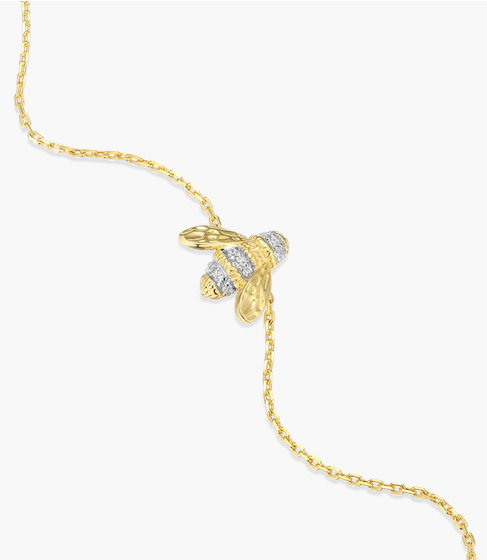 MONTE LUNA - BRACELET OR ABEILLE 