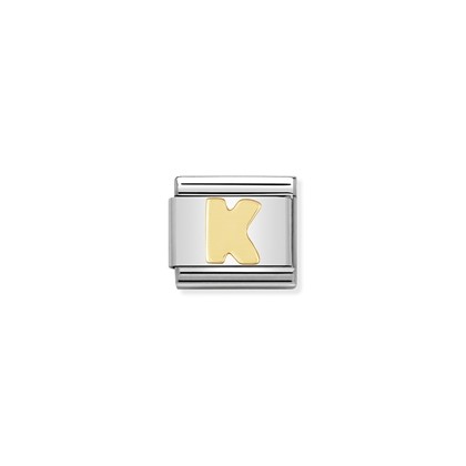 NOMINATION - STAINLESS ET OR 18K LETTRE K