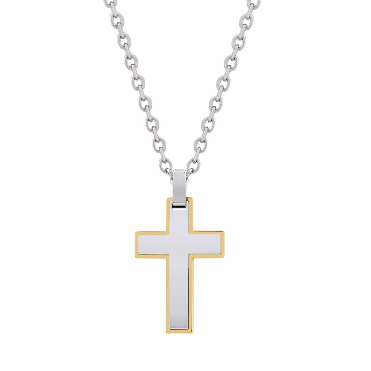 CHAINE AVEC PENDENTIF CROIX ARZ STEEL