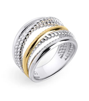 MIA - BAGUE OR ET ARGENT GR:8