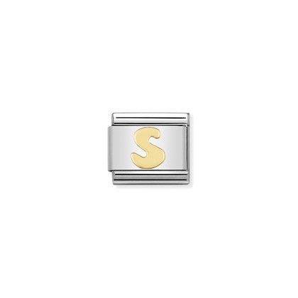 NOMINATION - STAINLESS ET OR 18K LETTRE S